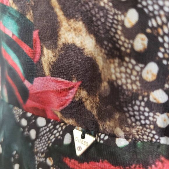 Guess Maxi Floral and Cheetah Print Dress Size Small - Picture 8 of 15